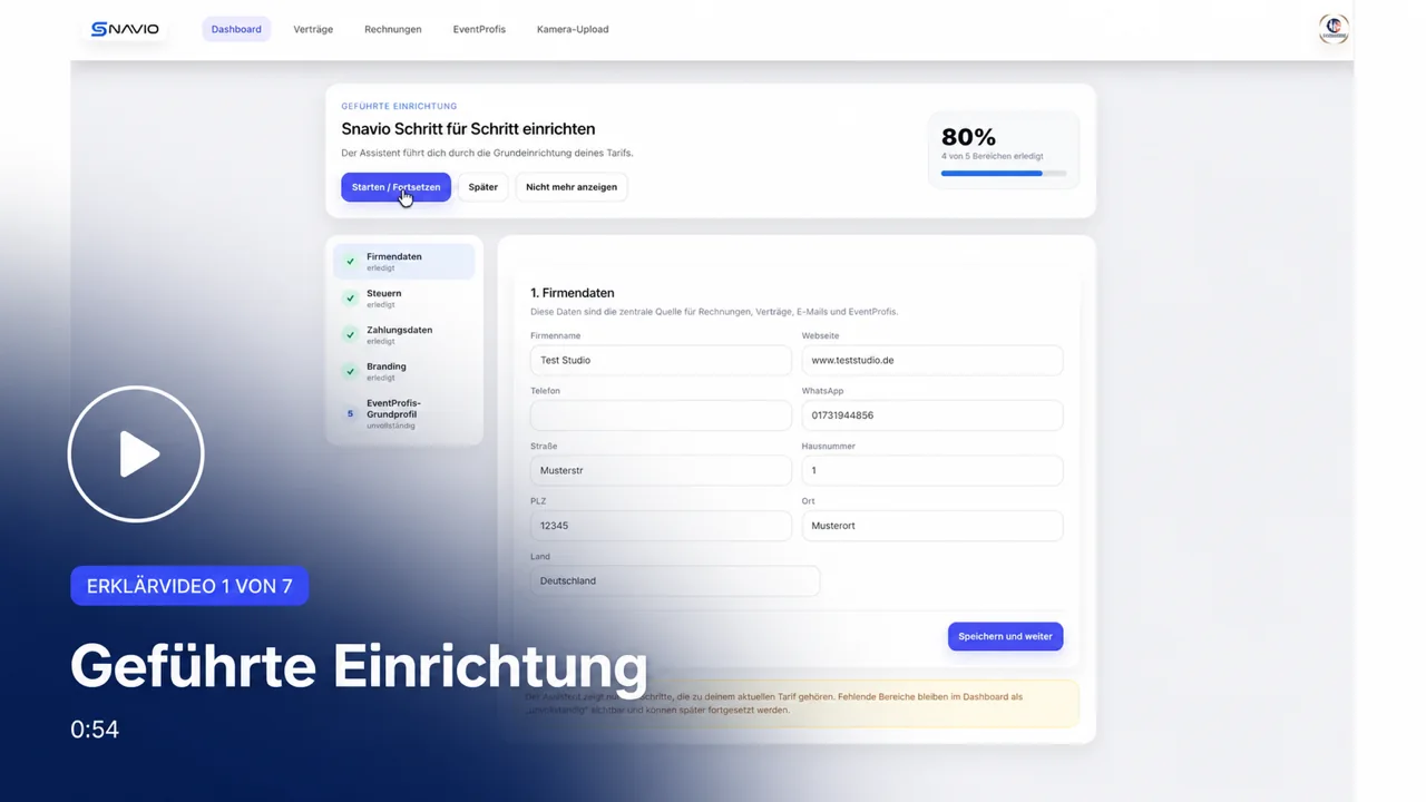 Vorschau zum Video Geführte Einrichtung