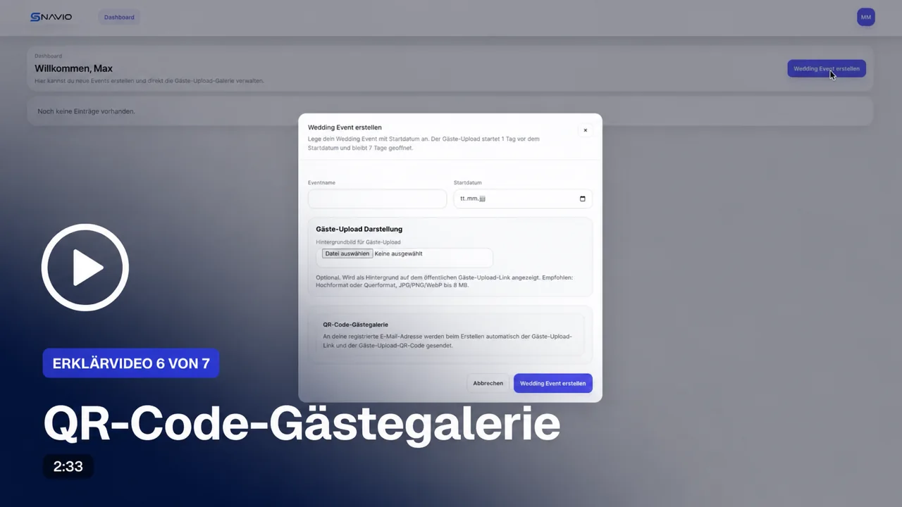 Vorschau zum Video QR-Code-Gästegalerie